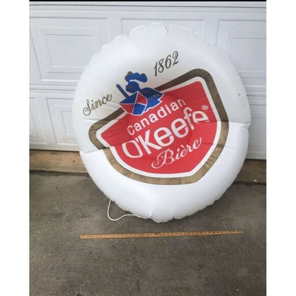 OKeefe Biere 56” Fun Tube Sevylor RARE Red White Float - Picture 3 of 5